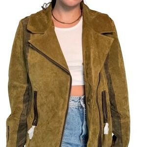 Leather‎ green suede jacket